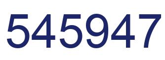 Number 545947 blue image