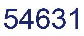 Number 54631 blue image
