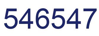 Number 546547 blue image