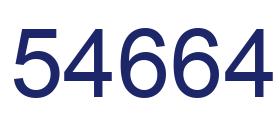 Número 54664 imagen azul