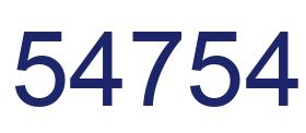 Number 54754 blue image