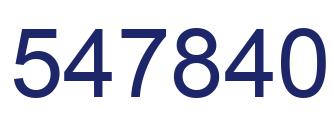 Number 547840 blue image