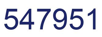 Number 547951 blue image