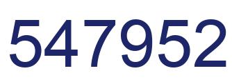 Number 547952 blue image