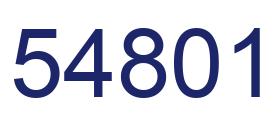 Número 54801 imagen azul