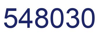 Number 548030 blue image