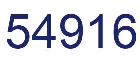Número 54916 imagen azul