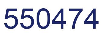 Number 550474 blue image