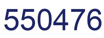 Number 550476 blue image