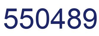 Number 550489 blue image