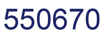 Number 550670 blue image