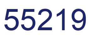 Number 55219 blue image