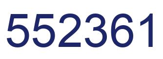 Number 552361 blue image