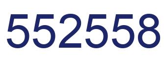 Number 552558 blue image