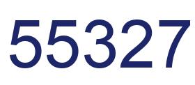 Number 55327 blue image