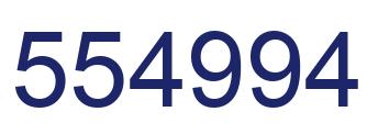 Number 554994 blue image