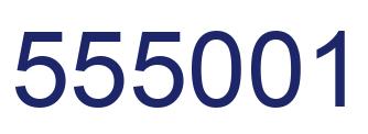 Número 555001 imagen azul