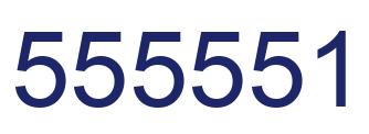Number 555551 blue image
