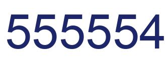 Number 555554 blue image