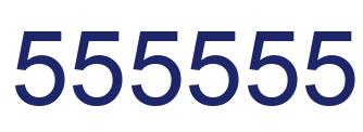 Number 555555 blue image