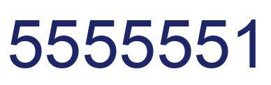 Number 5555551 blue image