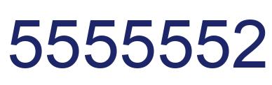 Number 5555552 blue image