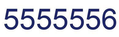 Number 5555556 blue image