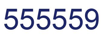 Number 555559 blue image