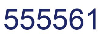 Number 555561 blue image