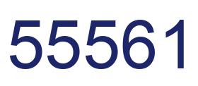 Number 55561 blue image