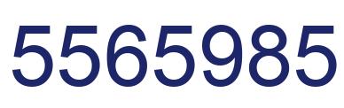 Number 5565985 blue image