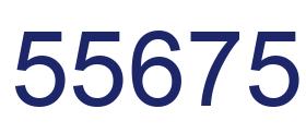 Number 55675 blue image