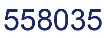 Number 558035 blue image