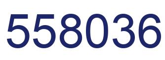 Number 558036 blue image