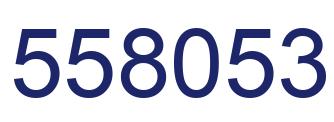 Number 558053 blue image