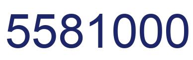 Number 5581000 blue image