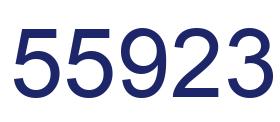 Número 55923 imagen azul