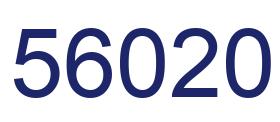 Número 56020 imagen azul