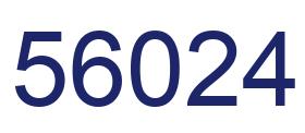Número 56024 imagen azul