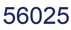 Número 56025 imagen azul