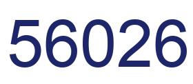 Número 56026 imagen azul