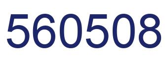 Number 560508 blue image