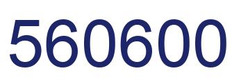 Number 560600 blue image