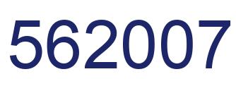 Número 562007 imagen azul