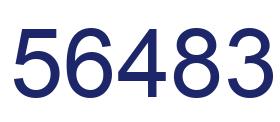 Number 56483 blue image
