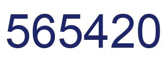 Number 565420 blue image