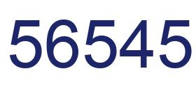 Number 56545 blue image