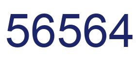 Number 56564 blue image