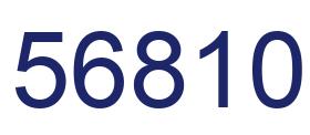 Número 56810 imagen azul