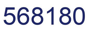 Number 568180 blue image